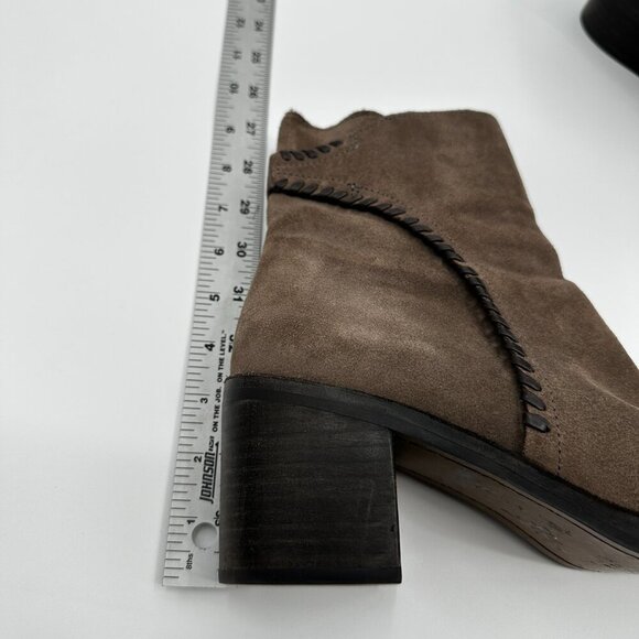 Ugg Fraise Whipstitch Bow Boots Women's size 9 Block Heel Suede - Picture 6 of 9